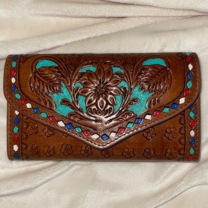 Myra Hand Tooled Leather Wallet